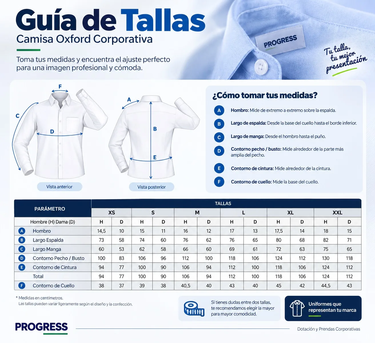 Camisa Oxford Corporativa Manga Larga