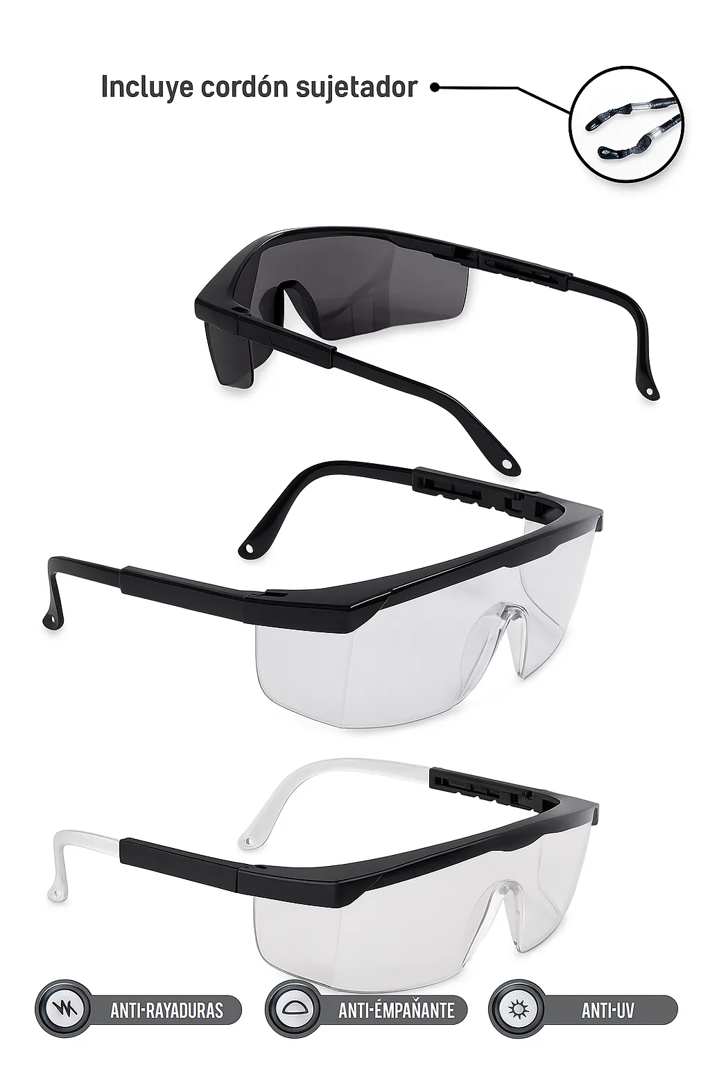 Gafas De Seguridad En Policarbonato – Ajustable 3