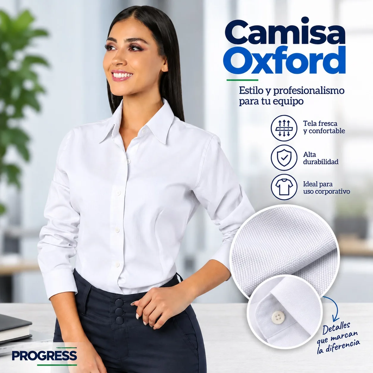 Camisa Oxford Corporativa Mujer